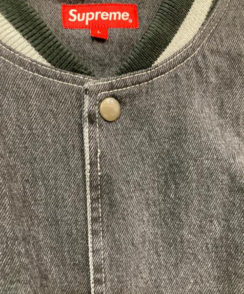SUPREME（シュプリーム）SUPREME (シュプリーム) Denim Varsity Jacket/デニムヴァーシティジャケット インディゴ サイズ:SIZE Lの古着・服飾アイテム