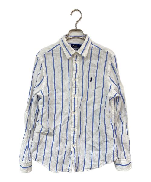 POLO RALPH LAUREN（ポロ・ラルフローレン）POLO RALPH LAUREN (ポロ・ラルフローレン) リネンシャツ ホワイト サイズ:Sの古着・服飾アイテム