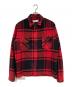 OFFWHITE（オフホワイト）の古着「STENCIL FLANNEL SHIRT/ステンシルフランネルシャツ」｜レッド