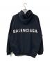 BALENCIAGA (バレンシアガ) バックロゴプリント プルオーバーパーカー ブラック サイズ:L：30000円
