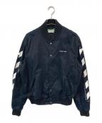 OFFWHITEオフホワイト）の古着「DIAG SKINNY VARSITY ジャケット」｜ブラック
