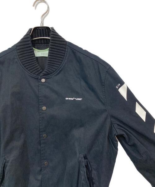OFFWHITE（オフホワイト）OFFWHITE (オフホワイト) DIAG SKINNY VARSITY ジャケット ブラック サイズ:XXLの古着・服飾アイテム