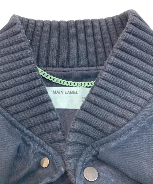 OFFWHITE（オフホワイト）OFFWHITE (オフホワイト) DIAG SKINNY VARSITY ジャケット ブラック サイズ:XXLの古着・服飾アイテム