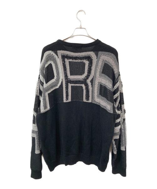 SUPREME（シュプリーム）SUPREME (シュプリーム) chenille logo sweater/シェニールロゴセーター ブラック サイズ:SIZE XLの古着・服飾アイテム
