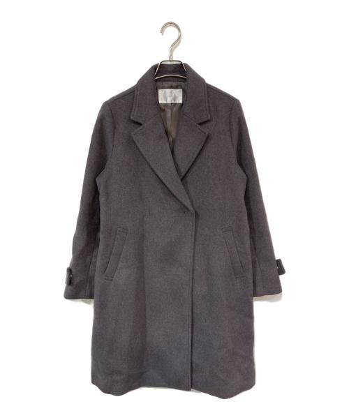 index（インデックス）index (インデックス) カシミヤ混ダブルチェスターコート グレー サイズ:Lの古着・服飾アイテム
