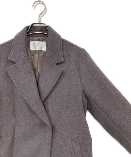 index（インデックス）index (インデックス) カシミヤ混ダブルチェスターコート グレー サイズ:Lの古着・服飾アイテム