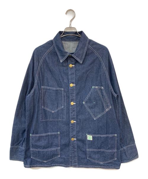 POST O'ALLS（ポストオーバーオールズ）POST O'ALLS (ポストオーバーオールズ) RUFF'n'TUFF カバーオール インディゴ サイズ:Lの古着・服飾アイテム