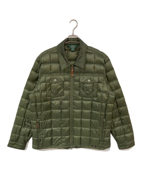WOOLRICH（ウールリッチ）WOOLRICH (ウールリッチ) ジップアップダウンジャケット カーキ サイズ:Lの古着・服飾アイテム