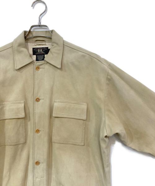 RRL（ダブルアールエル）RRL (ダブルアールエル) スウェードレザーシャツ ベージュ サイズ:Mの古着・服飾アイテム