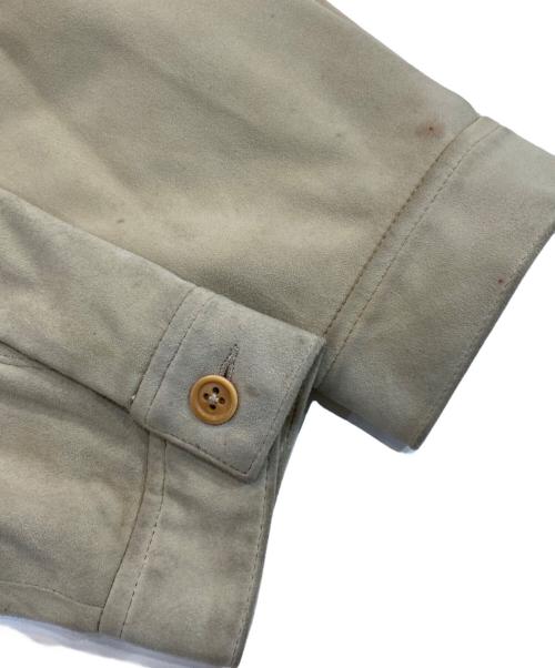 RRL（ダブルアールエル）RRL (ダブルアールエル) スウェードレザーシャツ ベージュ サイズ:Mの古着・服飾アイテム