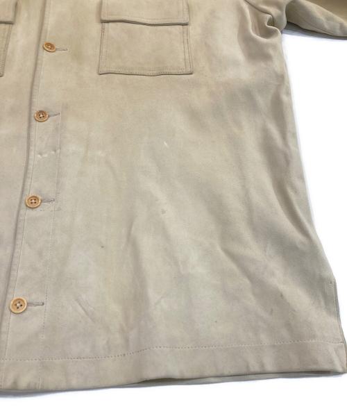 RRL（ダブルアールエル）RRL (ダブルアールエル) スウェードレザーシャツ ベージュ サイズ:Mの古着・服飾アイテム