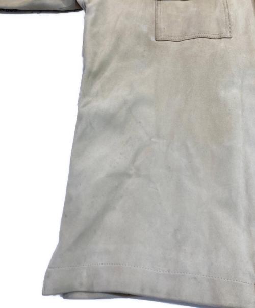 RRL（ダブルアールエル）RRL (ダブルアールエル) スウェードレザーシャツ ベージュ サイズ:Mの古着・服飾アイテム