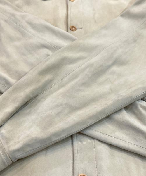 RRL（ダブルアールエル）RRL (ダブルアールエル) スウェードレザーシャツ ベージュ サイズ:Mの古着・服飾アイテム