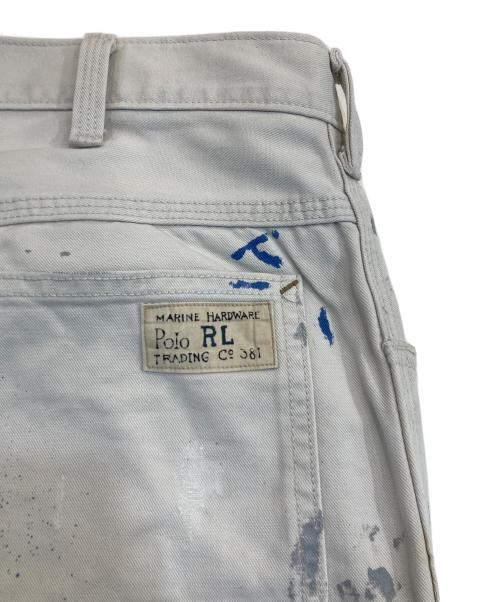 POLO RALPH LAUREN（ポロ・ラルフローレン）POLO RALPH LAUREN (ポロ・ラルフローレン) ペイントダブルニーペインターパンツ アイボリー サイズ:SIZE 32の古着・服飾アイテム