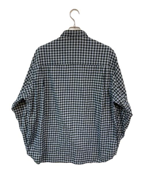 STEVEN ALAN（スティーブンアラン）STEVEN ALAN (スティーブンアラン) 40/1 NEL CHECK REGULAR COLLAR SHIRT-LOOSE/シャツ グリーン×ブラック サイズ:Lの古着・服飾アイテム