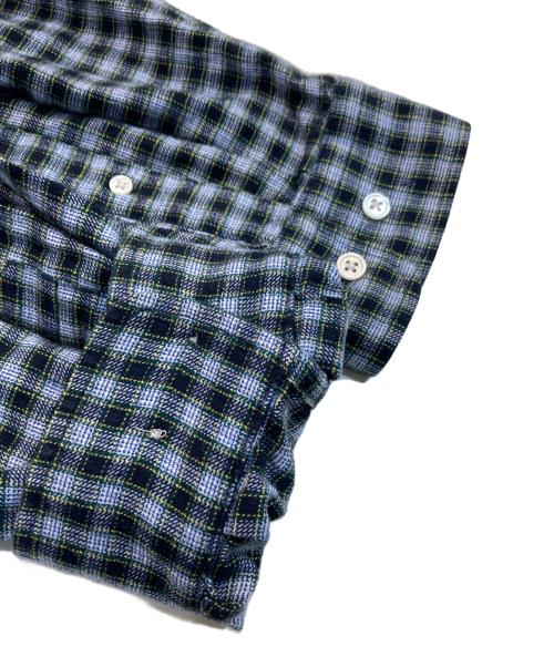 STEVEN ALAN（スティーブンアラン）STEVEN ALAN (スティーブンアラン) 40/1 NEL CHECK REGULAR COLLAR SHIRT-LOOSE/シャツ グリーン×ブラック サイズ:Lの古着・服飾アイテム