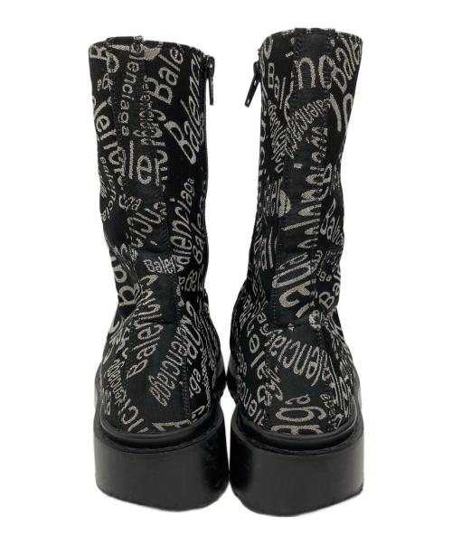 BALENCIAGA（バレンシアガ）BALENCIAGA (バレンシアガ) WAVE LOGO COMBAT BOOT/ウェーブロゴコンバットブーツ ブラック サイズ:SIZE 41の古着・服飾アイテム