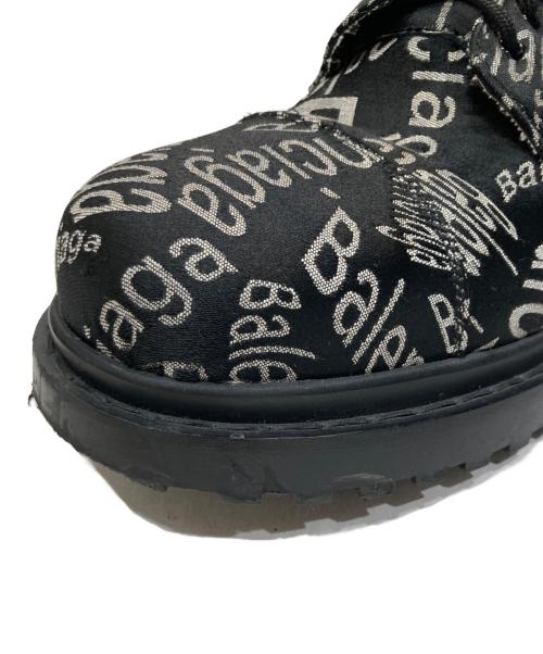 BALENCIAGA（バレンシアガ）BALENCIAGA (バレンシアガ) WAVE LOGO COMBAT BOOT/ウェーブロゴコンバットブーツ ブラック サイズ:SIZE 41の古着・服飾アイテム