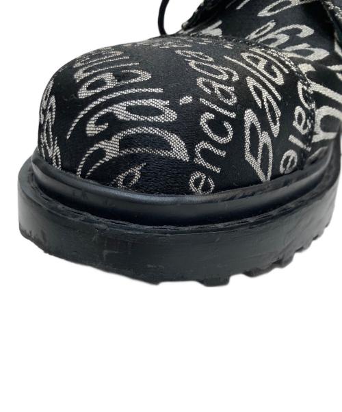 BALENCIAGA（バレンシアガ）BALENCIAGA (バレンシアガ) WAVE LOGO COMBAT BOOT/ウェーブロゴコンバットブーツ ブラック サイズ:SIZE 41の古着・服飾アイテム
