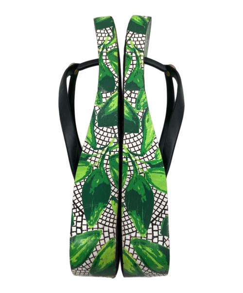 TORY BURCH（トリーバーチ）TORY BURCH (トリーバーチ) リーフ柄サンダル グリーン サイズ:8の古着・服飾アイテム