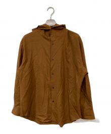 OVERCOAT（オーバーコート）の古着「フードウールシャツ」｜ブラウン