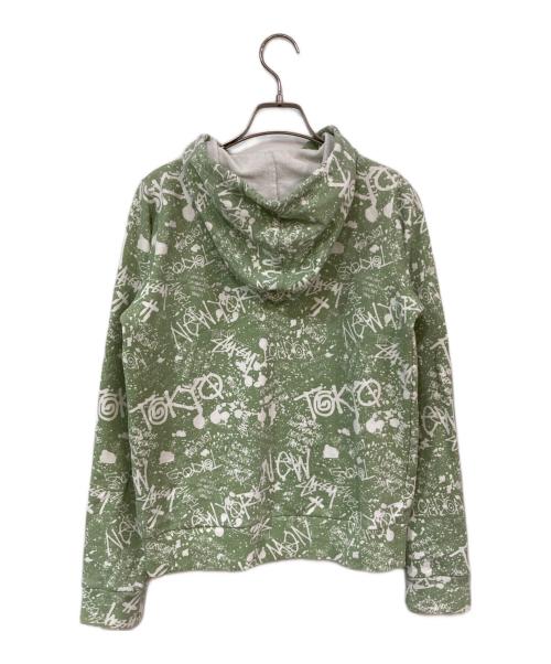 stussy（ステューシー）stussy (ステューシー) ジップパーカー グリーン サイズ:SIZE Mの古着・服飾アイテム