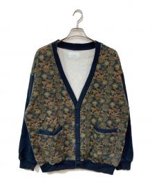 WHIMSY（ウィムジー）の古着「総柄カーディガン」｜ネイビー