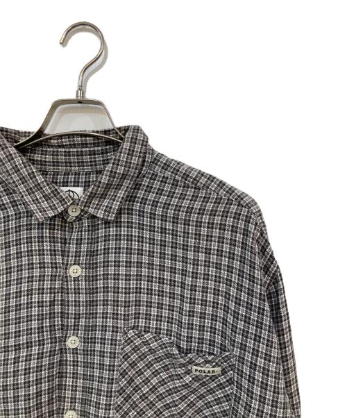 POLAR（ポーラー）POLAR (ポーラー) チェックフランネルシャツ グレー サイズ:SIZE XLの古着・服飾アイテム