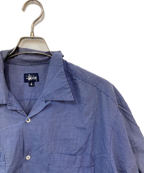stussy（ステューシー）stussy (ステューシー) ギンガムチェックシャツ ネイビー サイズ:SIZE Lの古着・服飾アイテム