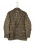 BEAMS PLUS（ビームスプラス）の古着「4つボタン メッシュチェック ダブルブレステッドジャケット」｜グリーン×ベージュ
