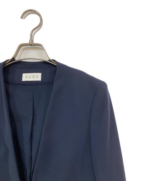 PLST（プラステ）PLST (プラステ) トリアセブレンドカラーレスジャケットセットアップスーツ ネイビー サイズ:SIZE 3の古着・服飾アイテム