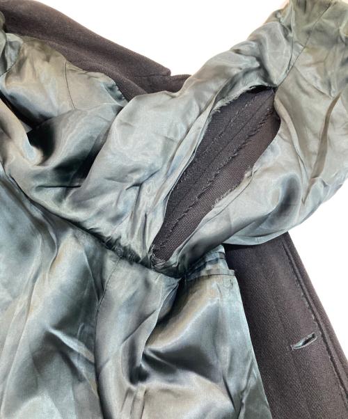 GIORGIO ARMANI（ジョルジョアルマーニ）GIORGIO ARMANI (ジョルジョアルマーニ) ウールステンカラーコート ブラック サイズ:46の古着・服飾アイテム