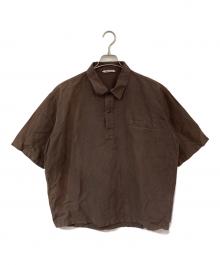 AURALEE（オーラリー）の古着「High Density Finx Linen Weather Half Sleeve」｜ブラウン