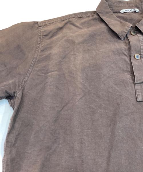 AURALEE（オーラリー）AURALEE (オーラリー) High Density Finx Linen Weather Half Sleeve ブラウン サイズ:5の古着・服飾アイテム
