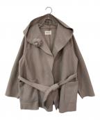 INGEBORGインゲボルグ）の古着「カメリアコサージュ付きガウンコート」｜ベージュ