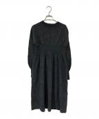 INGEBORGインゲボルグ）の古着「ロゴ刺繍入ニットロングワンピース」｜グレー