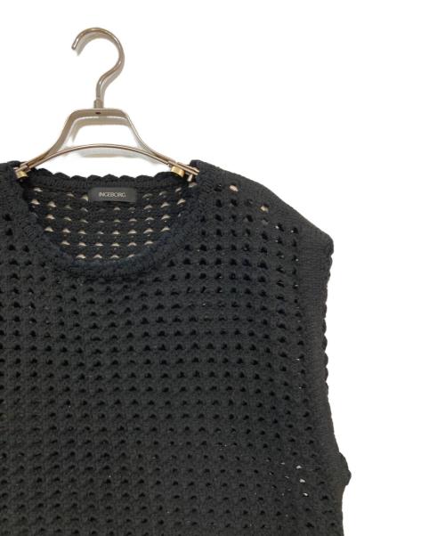 INGEBORG（インゲボルグ）INGEBORG (インゲボルグ) ニットベスト ブラック サイズ:SIZE 3の古着・服飾アイテム