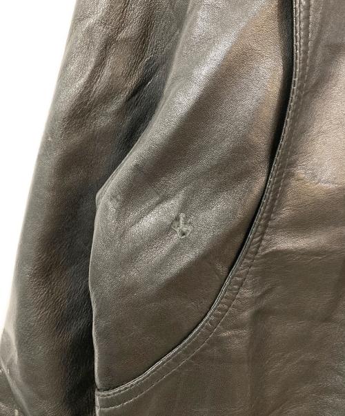 COMSTOCK（カムストック）COMSTOCK (カムストック) レザーカーコート ブラック サイズ:SIZE XLの古着・服飾アイテム