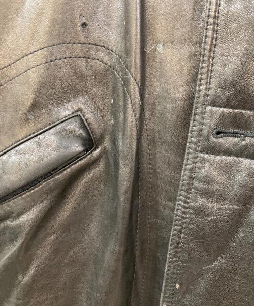 COMSTOCK（カムストック）COMSTOCK (カムストック) レザーカーコート ブラック サイズ:SIZE XLの古着・服飾アイテム