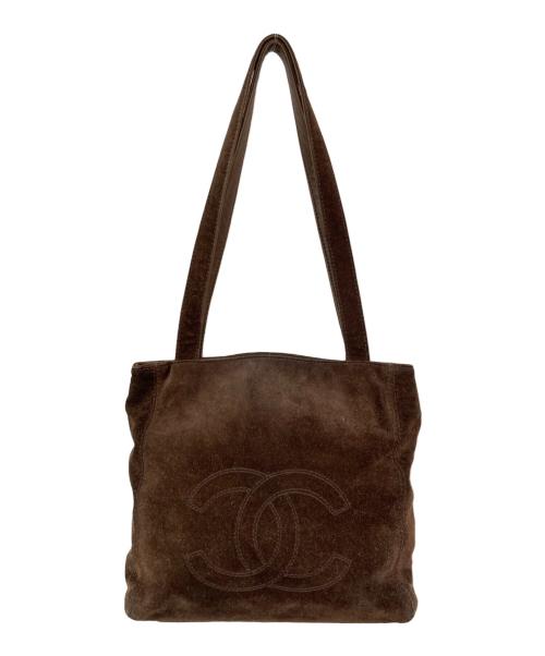CHANEL（シャネル）CHANEL (シャネル) ココマークスウェードトートバッグ ブラウンの古着・服飾アイテム