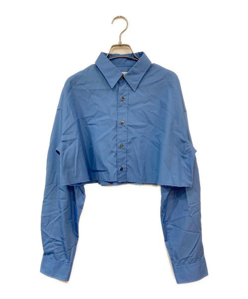 JOHN LAWRENCE SULLIVAN（ジョン ローレンス サリバン）JOHN LAWRENCE SULLIVAN (ジョン ローレンス サリバン) ブロードクロスクロップドシャツ ブルー サイズ:SIZE 0Sの古着・服飾アイテム