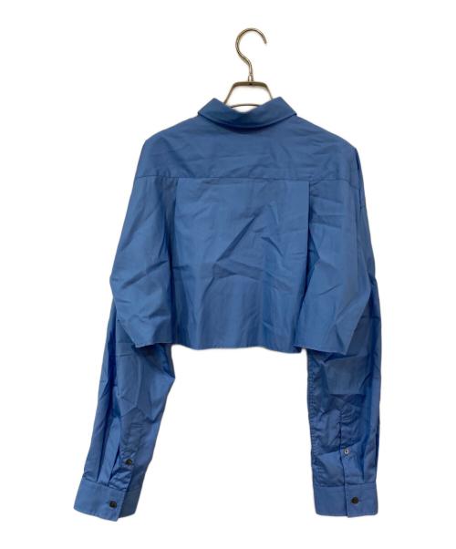 JOHN LAWRENCE SULLIVAN（ジョン ローレンス サリバン）JOHN LAWRENCE SULLIVAN (ジョン ローレンス サリバン) ブロードクロスクロップドシャツ ブルー サイズ:SIZE 0Sの古着・服飾アイテム