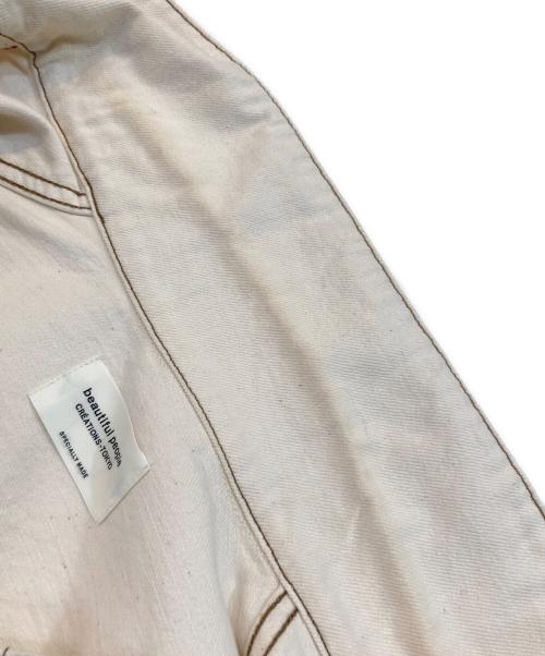 beautiful people（ビューティフルピープル）beautiful people (ビューティフルピープル) セルヴィッジデニムビッグブルゾン アイボリー サイズ:SIZE 38の古着・服飾アイテム