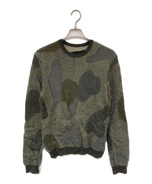 Yohji Yamamoto pour homme（ヨウジヤマモト プールオム）Yohji Yamamoto pour homme (ヨウジヤマモト プールオム) プルオーバーニット カーキ サイズ:3の古着・服飾アイテム