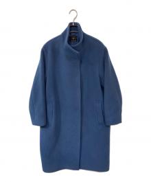 23区（ニジュウサンク）の古着「ダブルクロスベロアスタンドカラー」｜ブルー