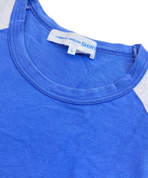 COMME des GARCONS SHIRT（コムデギャルソンシャツ）COMME des GARCONS SHIRT (コムデギャルソンシャツ) Logo Baseball Tee ブルー サイズ:Lの古着・服飾アイテム