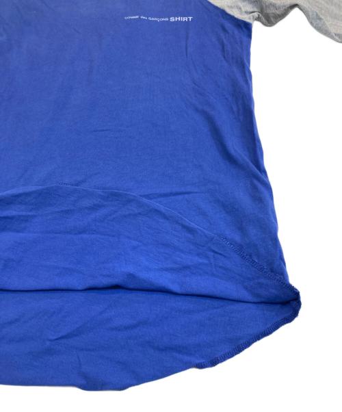 COMME des GARCONS SHIRT（コムデギャルソンシャツ）COMME des GARCONS SHIRT (コムデギャルソンシャツ) Logo Baseball Tee ブルー サイズ:Lの古着・服飾アイテム