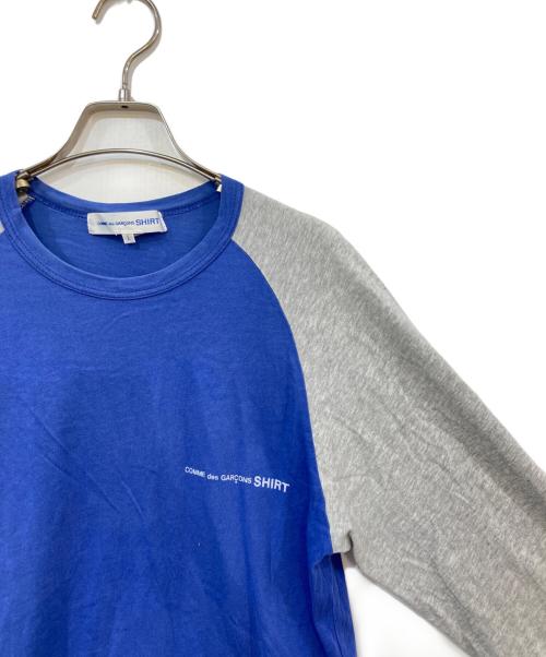 COMME des GARCONS SHIRT（コムデギャルソンシャツ）COMME des GARCONS SHIRT (コムデギャルソンシャツ) Logo Baseball Tee ブルー サイズ:Lの古着・服飾アイテム