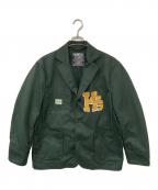 Hysteric Glamourヒステリックグラマー）の古着「HYS COLLEGEカバーオールジャケット」｜グリーン