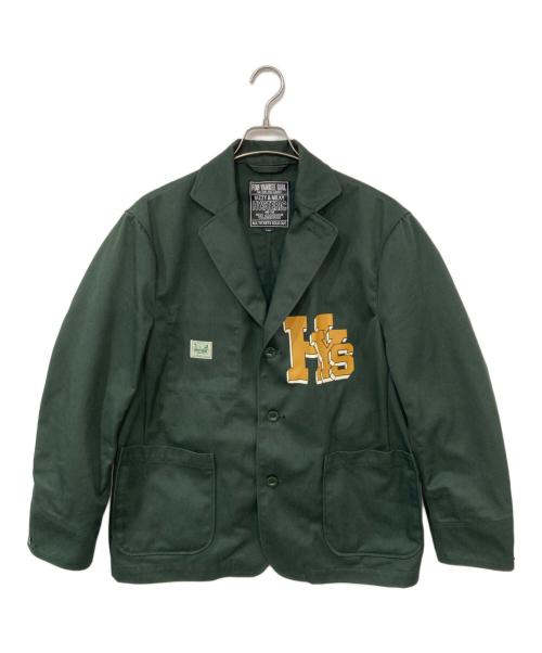 Hysteric Glamour（ヒステリックグラマー）Hysteric Glamour (ヒステリックグラマー) HYS COLLEGEカバーオールジャケット グリーン サイズ:Lの古着・服飾アイテム
